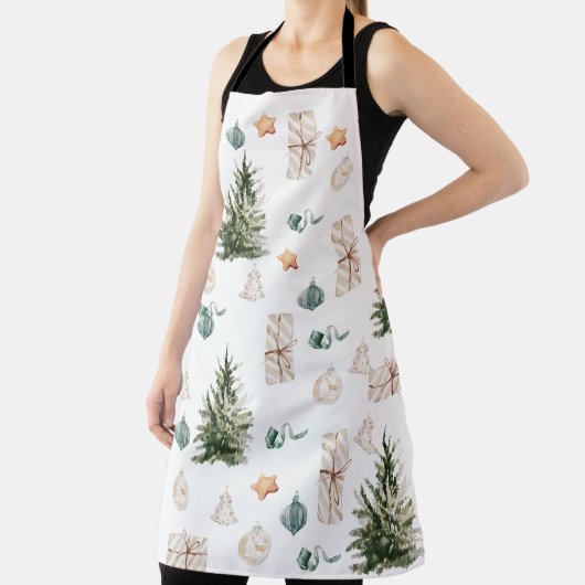 Trendy Christmas Pattern | Wasserfarbe Schürze (InSitu)