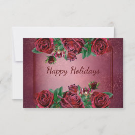 Trendy Christmas Pink Blume Holidays Party RSVP Karte