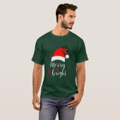 Trendy Christmas T-Shirt Merry & Bright Festive Vi (Vorne ganz)