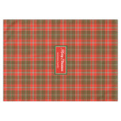 Trendy Christmas Tablecloth Red Green Monogram Art Tischdecke (Vorderseite (Horizontal))