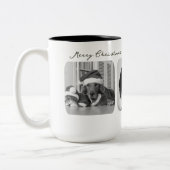 Trendy Christmas Tasse | Angepasstes Triple-Foto M (Links)