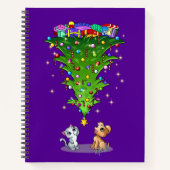 Trendy Christmas Tree Rich Plum Notebook von Mei Y Notizbuch (Vorderseite)