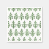 Trendy Christmas Tree Winter Pattern Serviette (Vorderseite)