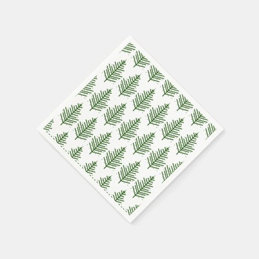 Trendy Christmas Tree Winter Pattern Serviette (Ecke)