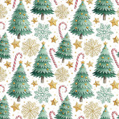 Trendy Christmas Trees Holiday Table Runner Design Mittelgroßer Tischläufer