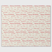 Trendy Christmas Typografy Holiday Gift Geschenkpapier (Flach)