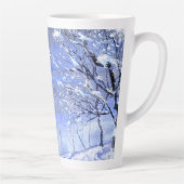 Trendy Christmas Winter Woods Latte Tasse (Rechts)