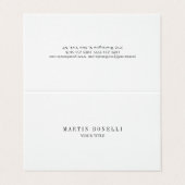 Trendy Chubby Beruflich Premium Linen Visitenkarten (Außenseite Aufgefaltet)