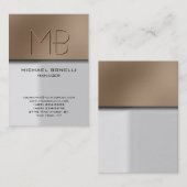 Trendy chubby grau beige stilvolle Visitenkarte (Vorne/Hinten)