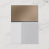 Trendy chubby grau beige stilvolle Visitenkarte (Rückseite)