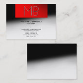 Trendy chubby graue rote, stilvolle Visitenkarte (Vorne/Hinten)