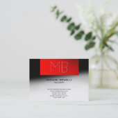 Trendy chubby graue rote, stilvolle Visitenkarte (Stehend Vorderseite)