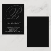 Trendy chubby moderne graue schwarze Visitenkarte (Vorne/Hinten)