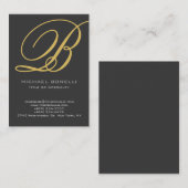 Trendy chubby moderne Graugold Visitenkarte (Vorne/Hinten)