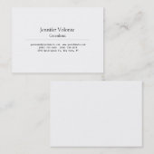 Trendy Chubby Stylish Black & White Visitenkarte (Vorne/Hinten)