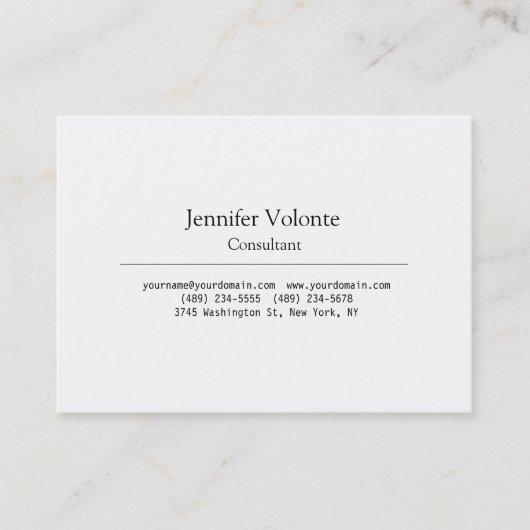 Trendy Chubby Stylish Black & White Visitenkarte (Vorderseite)