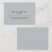 Trendy Chubby Stylish Gray Architect Business Card Visitenkarte (Vorne/Hinten)