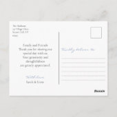 Trendy Circle Couple Foto Wedding Vielen Dank Postkarte (Rückseite)