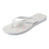Trendy Circle Muster Pair Flip Flops Badesandalen (Schrägansicht)
