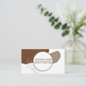 Trendy Circle Pampas und Boho Handmade Juwelen Visitenkarte (Stehend Vorderseite)