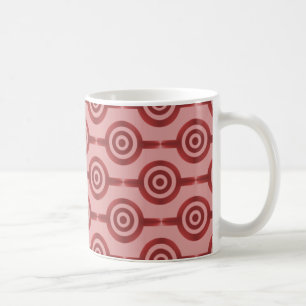 Trendy Circles Tasse, Crimson Red Kaffeetasse