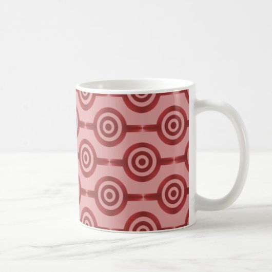 Trendy Circles Tasse, Crimson Red Kaffeetasse (Rechts)