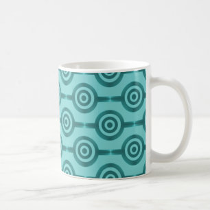 Trendy Circles Tasse, Dazzeln Aquamarin Kaffeetasse
