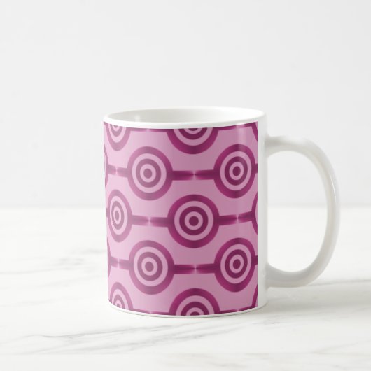 Trendy Circles Tasse, Magenta Kaffeetasse (Rechts)