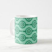 Trendy Circles Tasse, Meeresblau grün Kaffeetasse (Vorderseite Links)