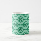 Trendy Circles Tasse, Meeresblau grün Kaffeetasse (Mittel)
