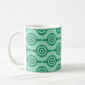 Trendy Circles Tasse, Meeresblau grün Kaffeetasse (Links)