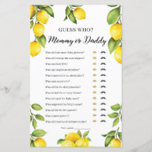 Trendy Citrus Lemon Mommy oder Daddy Game