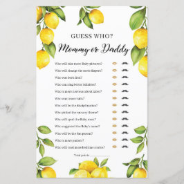 Trendy Citrus Lemon Mommy oder Daddy Game
