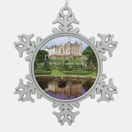 Trendy Clan Sutherland Scottish Castle Foto Schneeflocken Zinn-Ornament