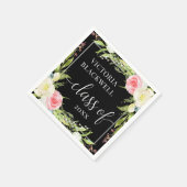 Trendy Class of 2022 Floral Abschluss Serviette (Ecke)