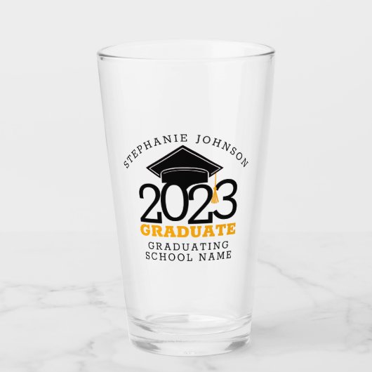 Trendy Class of 2023 Graduate Glas (Vorderseite)