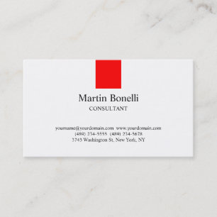 Trendy Classic Black Red White Business Card Visitenkarte