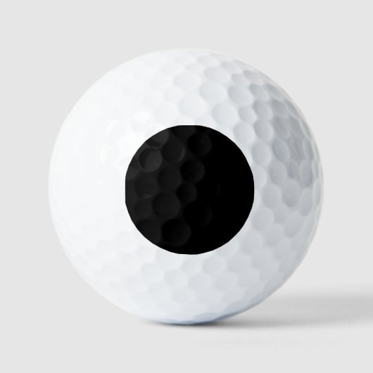 Trendy Classic Black Solid Color Golfball (Vorderseite)