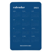 Trendy Classic Blue Full Year 2024 Calendar Magnet (Vertikal)