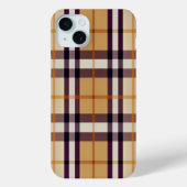 Trendy Classic Kariert Lila und Beige Case-Mate iPhone Hülle (Rückseite)