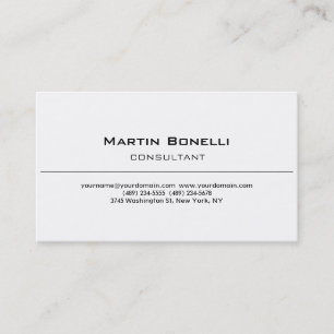 Trendy Classic Schwarz-weiß Business Card Visitenkarte
