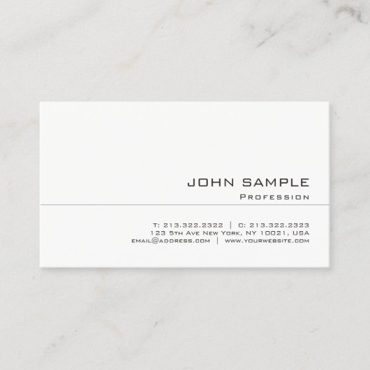 Trendy Clean Beruflich Creative Visitenkarte (Vorderseite)
