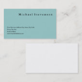 Trendy Clean Blue Einfache Schlichte Visitenkarte (Vorne/Hinten)