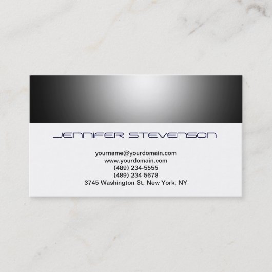 Trendy Clean Consultant Business Card Visitenkarte (Vorderseite)