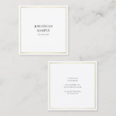 Trendy Clean Design Elegantes Gold Beruflich ausse Quadratische Visitenkarte (Vorne/Hinten)