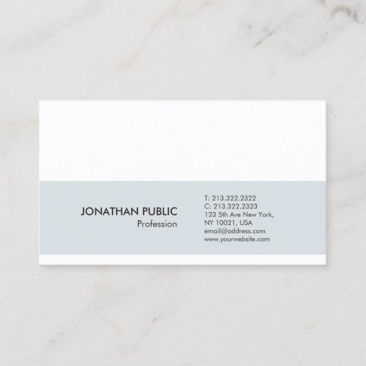 Trendy Clean Elegante Erinnerung Schlicht Terminkarte (Rückseite)