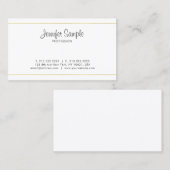 Trendy Clean Elegante Gold Schlicht Beruflich Visitenkarte (Vorne/Hinten)
