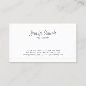 Trendy Clean Elegante Gold Schlicht Beruflich Visitenkarte (Vorderseite)