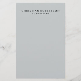 Trendy Clean Simple Gray Consultant Business Briefpapier