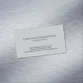 Trendy Clean Simple Gray Consultant Business Card Magnetische Visitenkarte (Beispiel)